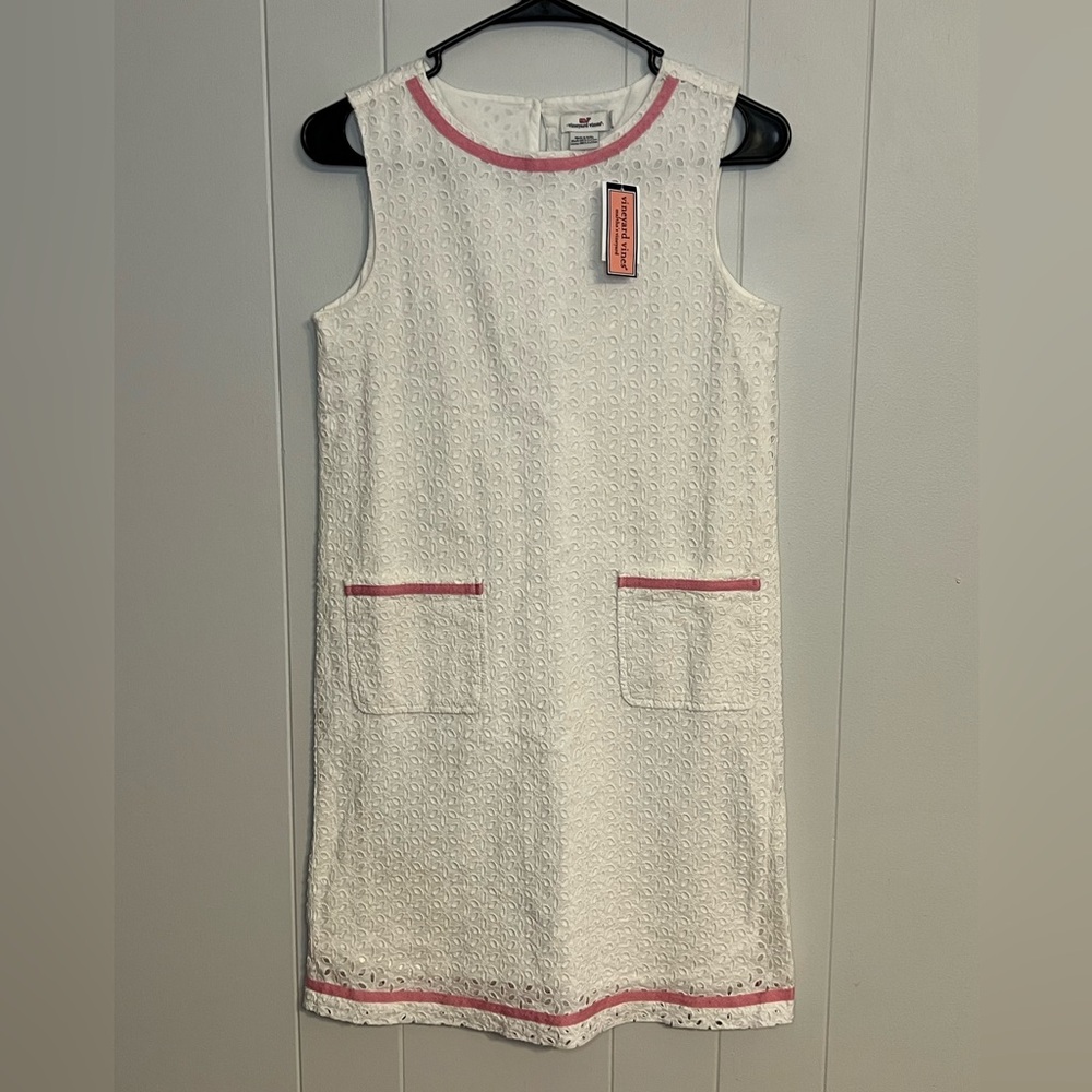 Vineyard Vines Sleeveless Eyelet‎ Shift Dress Size 14 New with tags